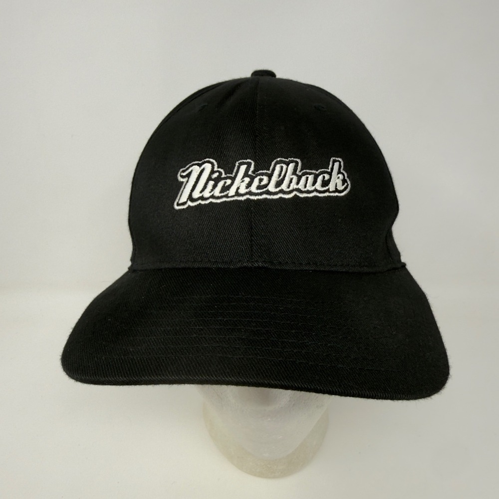 Nickelback 2012 World Tour Hat Mens Black Flexfit Yupoong Embroidered Cap S-M